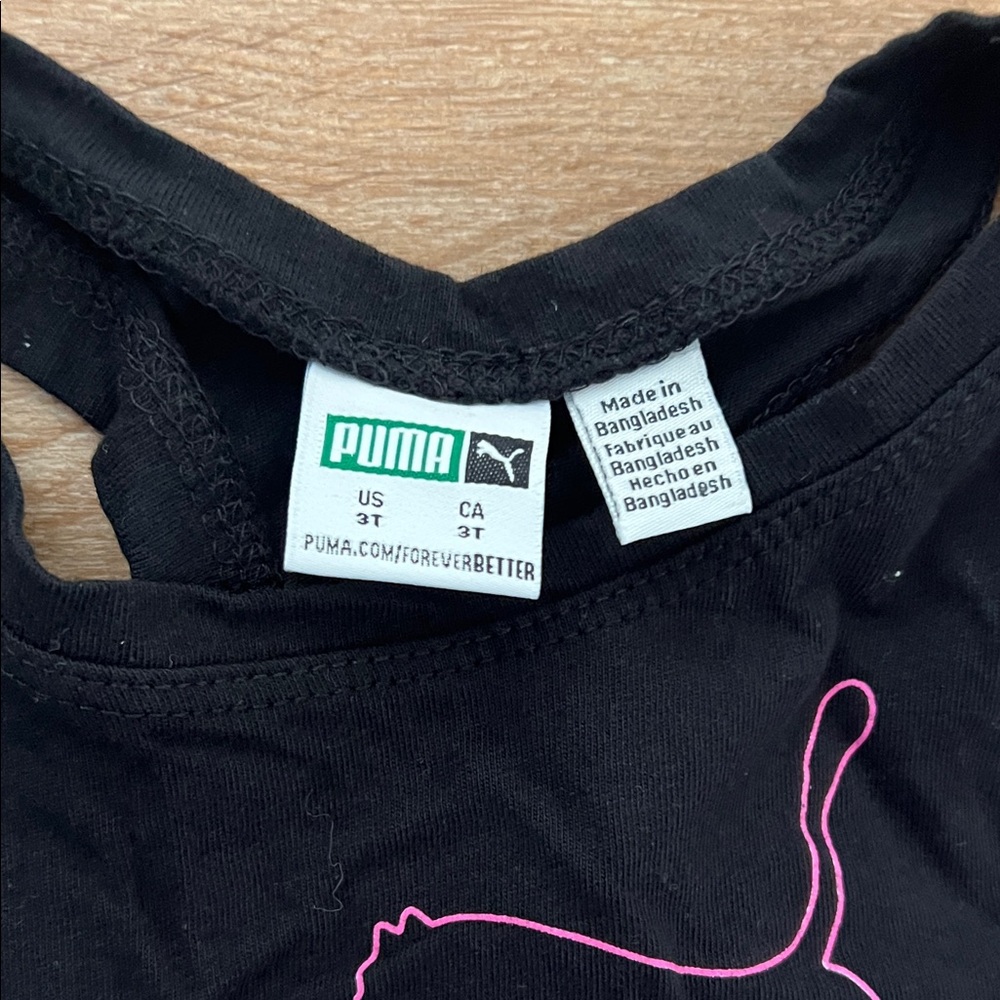 Puma Girls' Black and Pink Activewear Collection - Picture 2 of 10